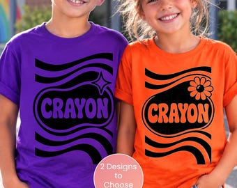 Crayon Costume T-Shirt, Kids Book Week Shirt, Teacher Group Costume, Colour Day Tee, School Parade Outfit, Kids and Adult Sizes