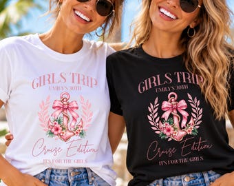 Personalised Girls Trip Cruise Shirt, Matching Cruise Shirts, Girls Cruise T-Shirt, Birthday Cruise Shirt, Cruise Squad Tee, Girls Trip Tee