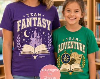 Book Week Team T-Shirt, Kids and Teacher Costume, Mystery Fantasy Fairytale Adventure Sci-Fi Shirt, School Group Dress Up Tee
