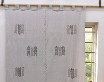 Natural Cotton Lined Curtains | Handmade Blackout Drapes & Custom Extra Long Curtain Panels | Table Top Curtains | Window Treatments for Her