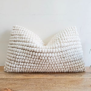 Handmade Pillow Covers for a Scandi Home Decor | Luxurious Wool Pillow Covers for a Touch of Elegance |  Boho Pillow Covers for Couch