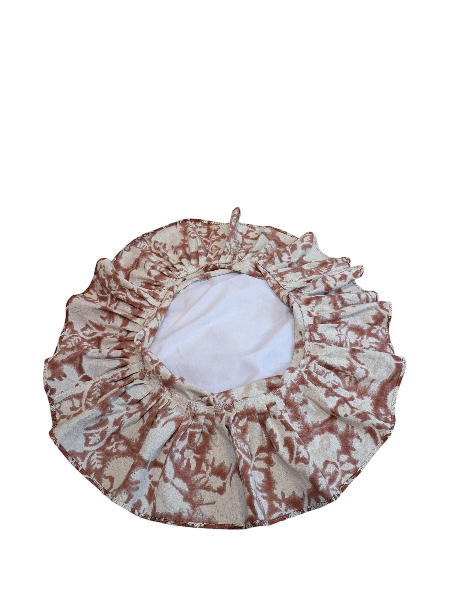 Hand Block Printed Floral Cotton Linen Bar Stool Cover: Farmhouse ...