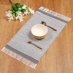 Set of 6 Cotton Placemats | Reusable Table Mats | Eco-Friendly Dining Decor | Modern Farmhouse Tableware | Housewarming Gift Idea