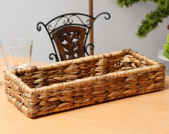 Fall Decor Seagrass basket|  Natural serving platter | Handcrafted Eco-friendly serving basket | Natural fiber Bread Basket