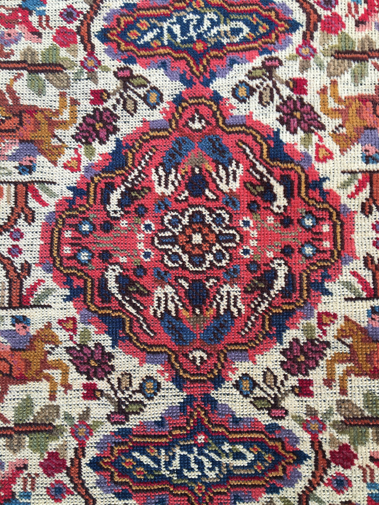 Vintage Persian 3x4 Rug, Handmade Antique Rug, Area Carpet, Farmhouse