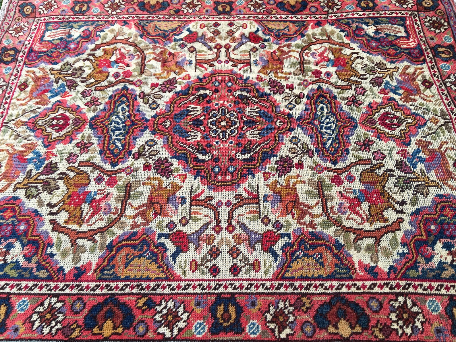 Vintage Persian 3x4 Rug, Handmade Antique Rug, Area Carpet, Farmhouse