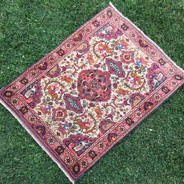 Antique Persian Rug 3 X 5 Etsy