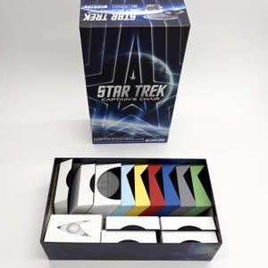 Cajas de fichas y mazos compatibles con la silla del capitán de Star Trek: inserto de repuesto para cartas con funda