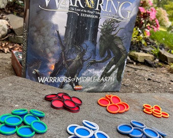 War of the Ring - Warriors of Middle Earth | Miniature Base Markers | 3d Printed | Dual Color | Stick on Bases