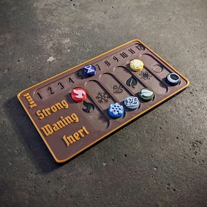 Gloomhaven Compatible Magnetic Element Tracker | Jaws of the Lion | JOTL | Frosthaven | Gaming Accessories | Organizer
