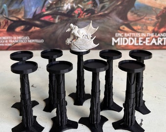Figuras Nazgul voladoras compatibles con La Guerra del Anillo (2.ª Edición) / Identificadores de ejército / Accesorios de juego impresos en 3D / ESDLA / Miniaturas