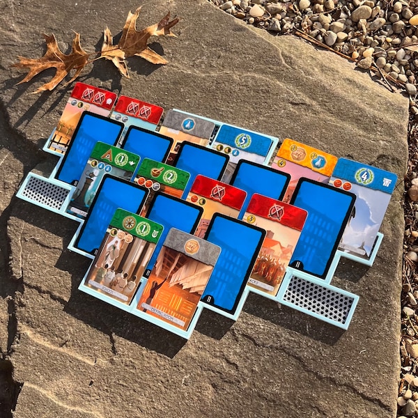 7 Wonders Duel Organisations Bord | Kartenhalter | Tablett | 3D gedrucktes Brettspiel-Zubehör