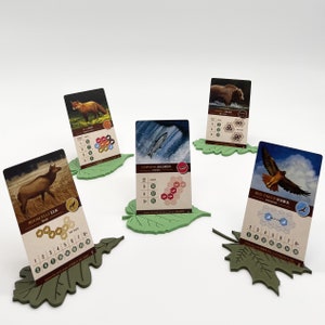 Exhibición de tarjetas de hojas compatibles con Cascadia - Organizadores de mesa con temática de la naturaleza