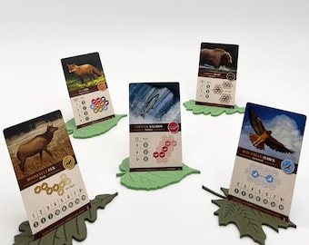 Cascadia Compatible Leaf Card Display - Nature Themed Tabletop Organizers