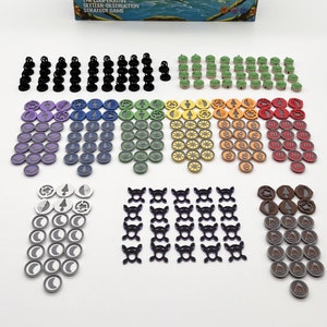 Spirit Island Compatible Token Upgrades - Board Game Accessories