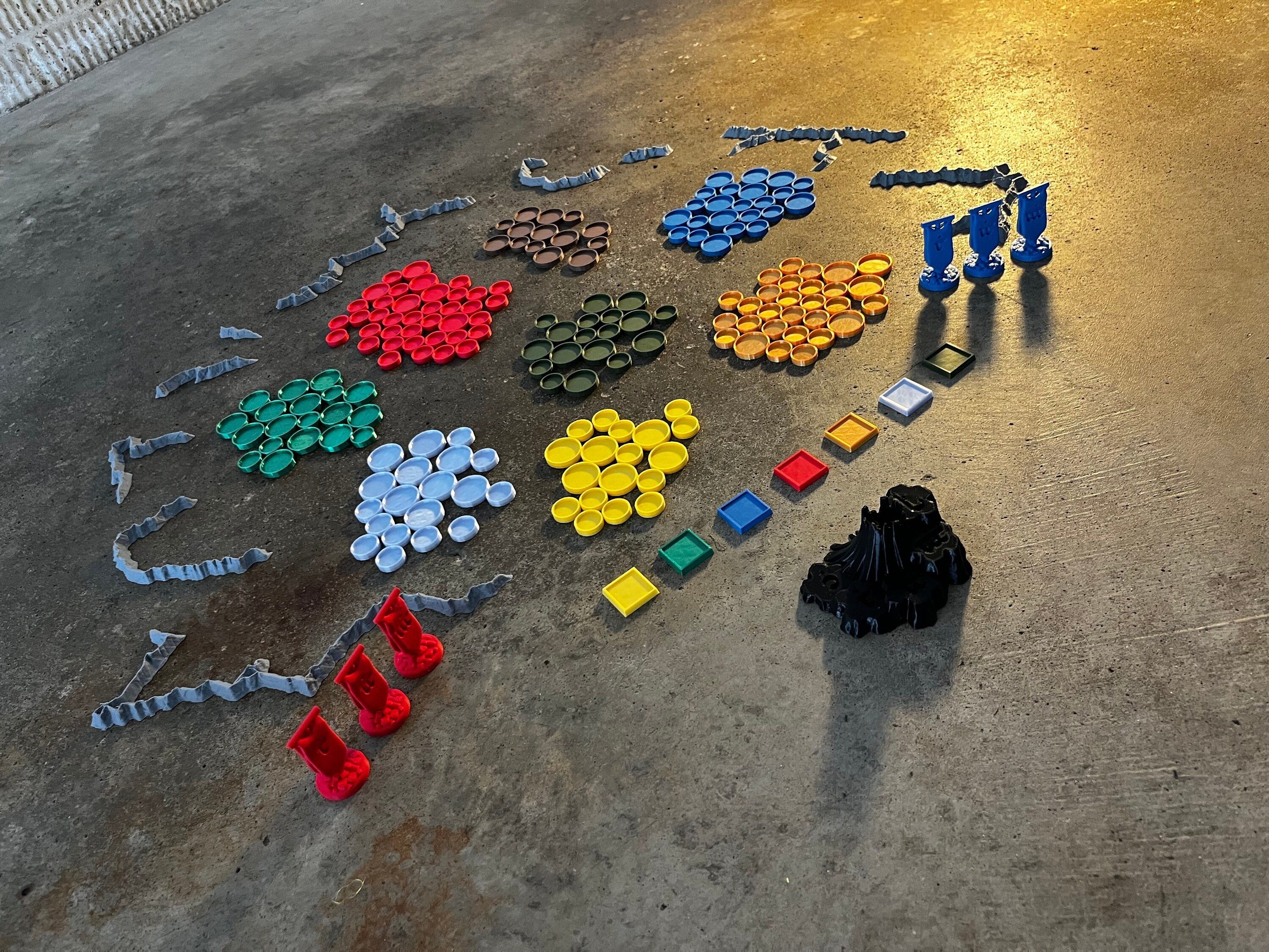 War Of The Ring Anneaux Plastique Colorés - Ensemble Base Plus De 205 Pièces Pour Miniatures