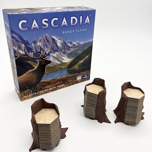 Tree Trunks - Cascadia Compatible Tile Organizers  and Storage - Board Game Accessories