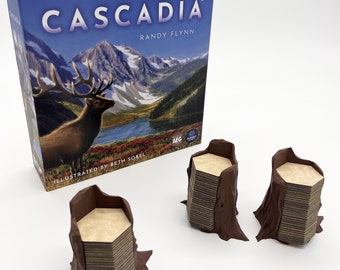 Tree Trunks - Cascadia Compatible Tile Organizers  and Storage - Board Game Accessories
