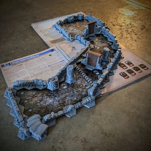 Gloomhaven Walls Accessories - Doors, Pillars, Corners,  - Hexagon Terrain for Gloomhaven, Jaws of the Lion, Frosthaven