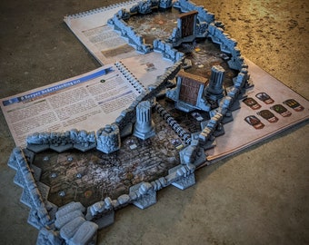 Gloomhaven Walls Accessories - Doors, Pillars, Corners,  - Hexagon Terrain for Gloomhaven, Jaws of the Lion, Frosthaven