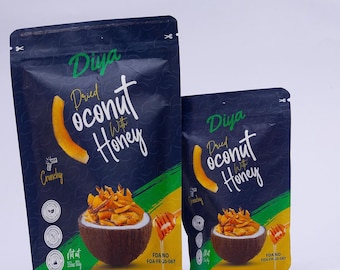Diya Organische Getrocknete Kokosnuss mit Honig 5-15 Packungen (je 100g)