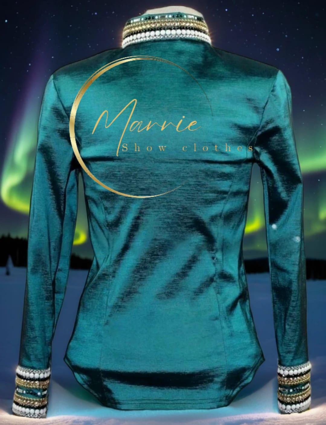 Chemise Western Show Shirt En Taffetas - Chemise D'équitation Unicorn Show Girl, Neuve