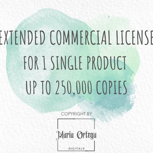 Extended Commercial License, No Credit Required, For 1 Product, SINGLE product