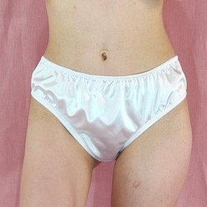 Women Satin Thong Panties Low-Waist Ruffle Milk Silk G-string Panties  Frilly Thongs Ladies Underpants 