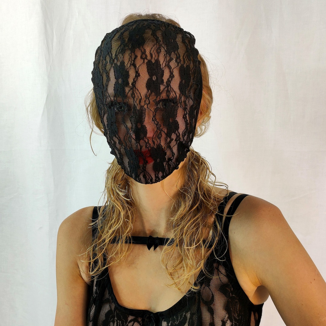 Extasis Mask Sexy Mask, Erotic Mask, BDSM Mask, Black Mask, Lace Face Mask, Fetish ...