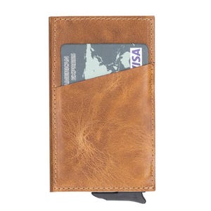 Porte-cartes pop-up en cuir Torres