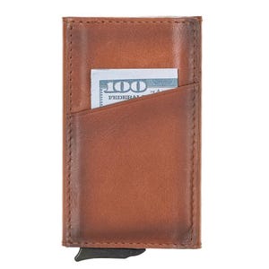 Porte-cartes pop-up en cuir Torres