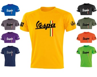 Vespa servizio mod scooter club t-shirt top unisex 100% polyester 9 kleuren (S-XXXL) hobby rijders kwaliteit top