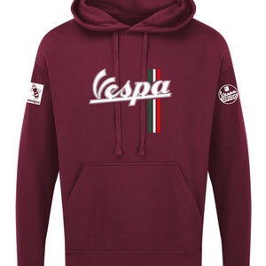 Vespa servizio mod scooter club unisex hobbies riders quality top Unisex Hoodie Hoodies Mens Woman Unisex Hooded Jumper XS XXXXXL Burgundy