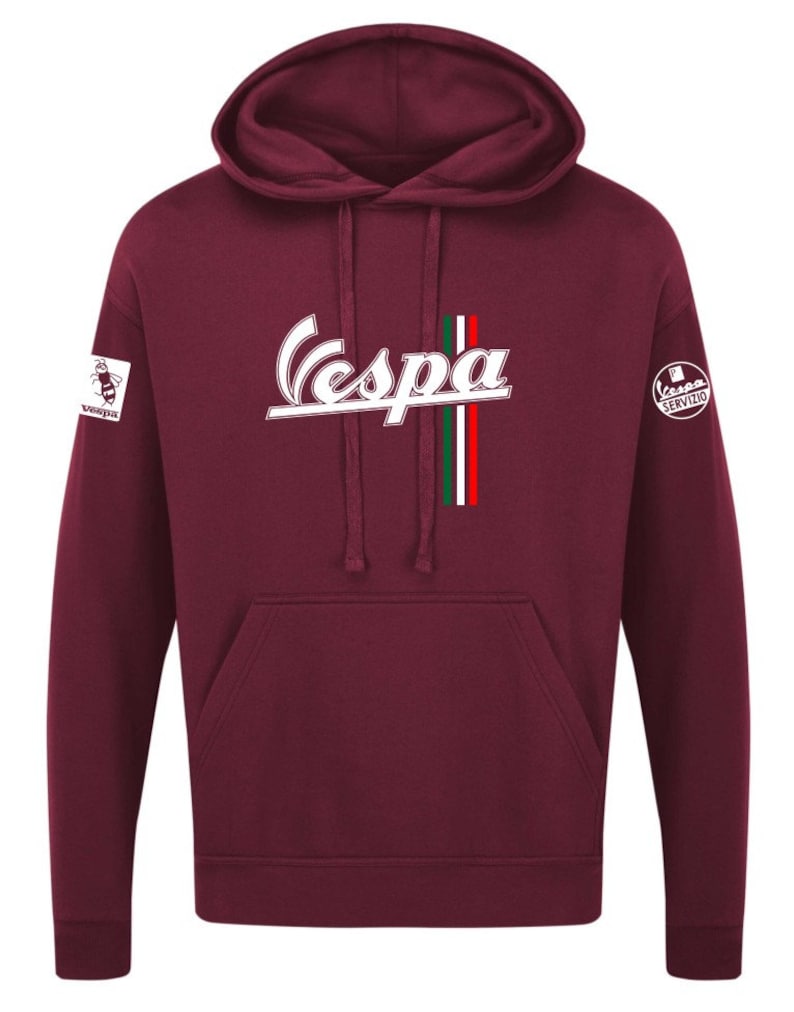 Vespa servizio mod scooter club unisex hobbies riders quality top Unisex Hoodie Hoodies Mens Woman Unisex Hooded Jumper XS XXXXXL Burgundy