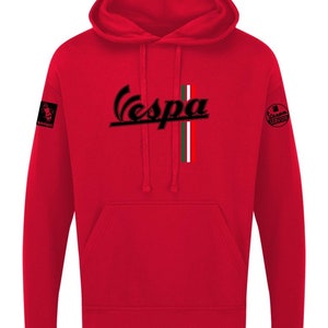 Vespa servizio mod scooter club unisex hobbies riders quality top Unisex Hoodie Hoodies Mens Woman Unisex Hooded Jumper XS XXXXXL Red