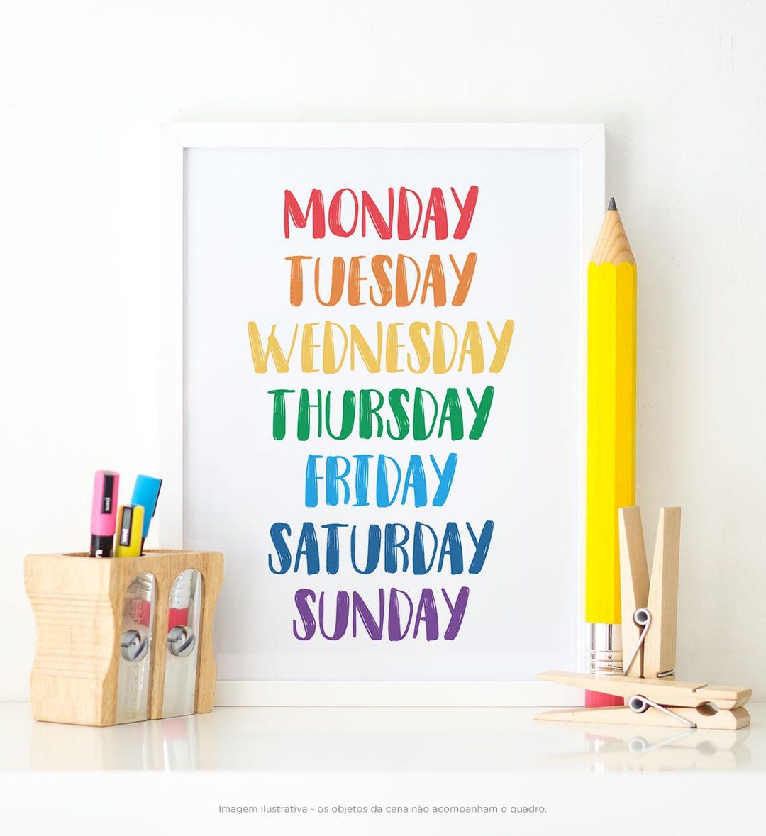 Days of the Week Rainbow Poster – Printable Educational Chart for Kids ...