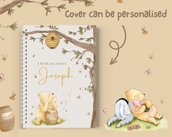 Classic Pooh, Personalised Baby Book, Baby Journal, Baby Shower, New Mum gift, Pregnancy Baby Gift, Baby Shower Gift,  Pregnancy Gift