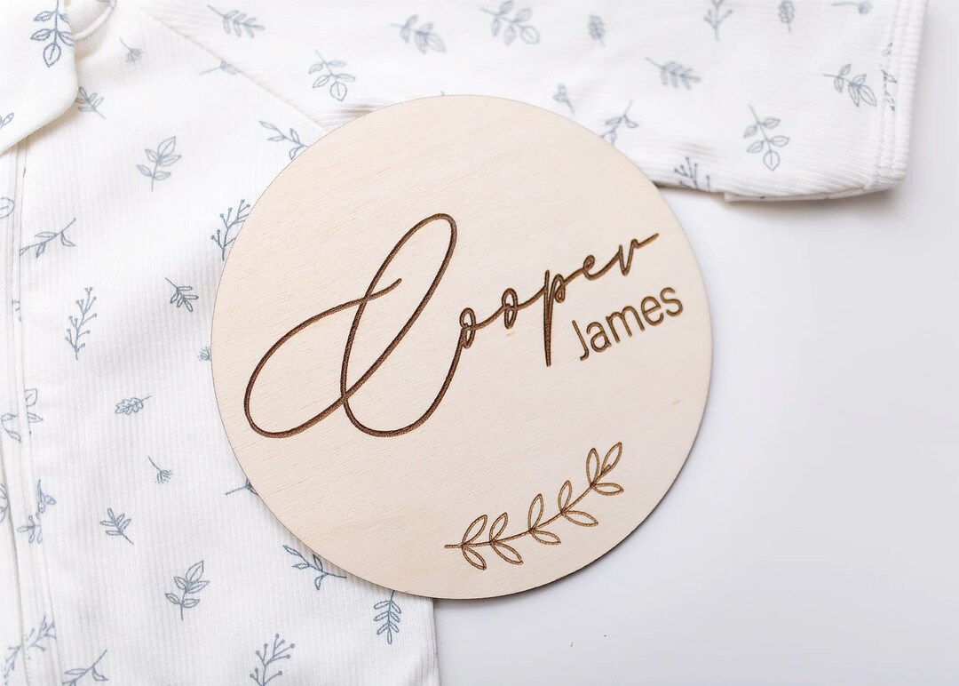 thumbnail image 2 of Birth Announcement Plaque Custom Made For Newborn Baby | Shop Online 2 of 14