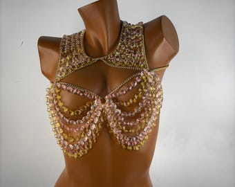 Perlen Körper Kette Schmuck Mode Unterwäsche Kette BH Kette Weste Kette Perle Schmuck