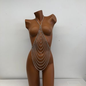 Body chain bra, chain bra, body chain, body jewelry, body necklace, body strap, chain bra