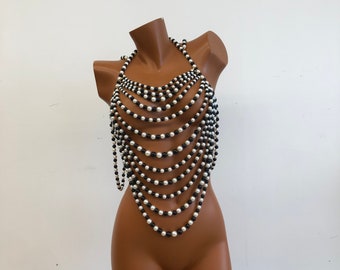 Pearl Body Chain/Mixed Color Pearl Body Chain/Festival