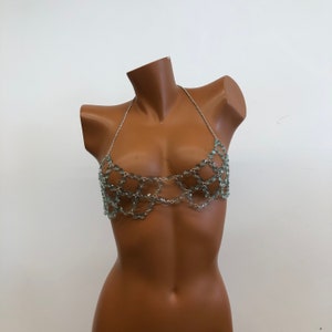 Green Beaded Bra Body Chain Beach Bikini Body Chain Women's and Girls' Jewelry