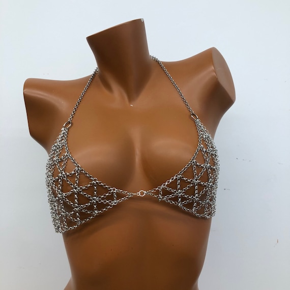 Body Chain Bra-silver Bralette for Women 