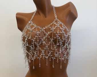 9-color crystal body chain, festival body chain, gift, exquisite body chain