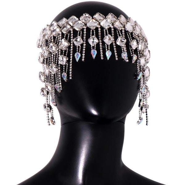 Tassel hair chain/hair chain/rhinestone headwear/head chain
