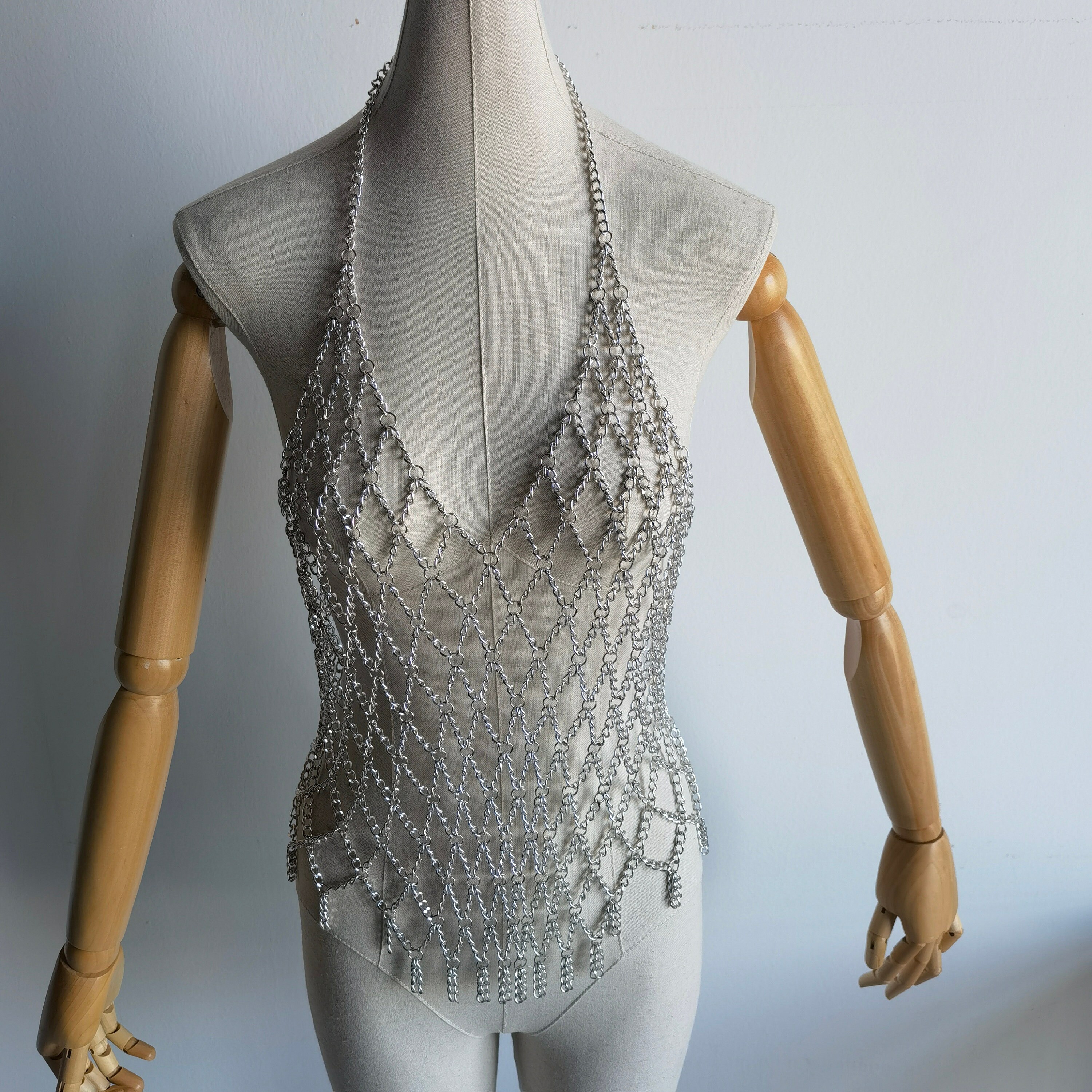 Mesh Top Body Chain Sexy Body Jewelry Body Chain Jewelry Etsy