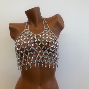 Brilliant gem body chain/body chain bra/body chain jewelry/dance clothing/carnival clothing