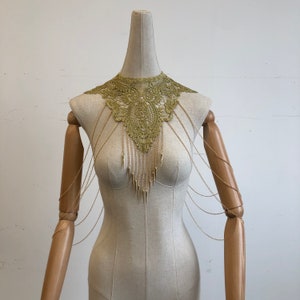 Gold Flower Lace Bikini Body Chain Necklace Jewelry