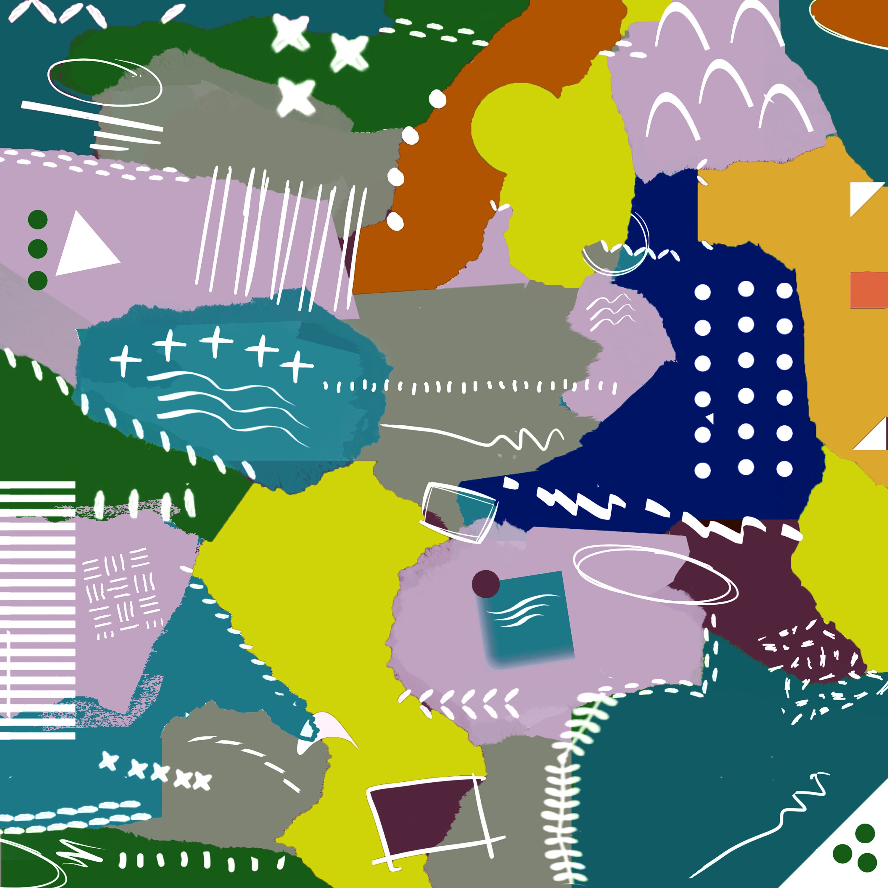 Original Abstract Collage Artwork. the Art Piece Includes, Torn Papers ...