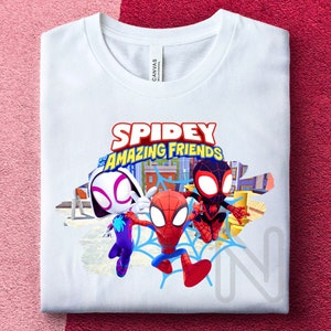 Spidey and his Amazing Friends Sublimation PNG, Spidey Birthday Party Shirt, Kids Tshirt Designs, Marvel Superhero Spidey Sublimation